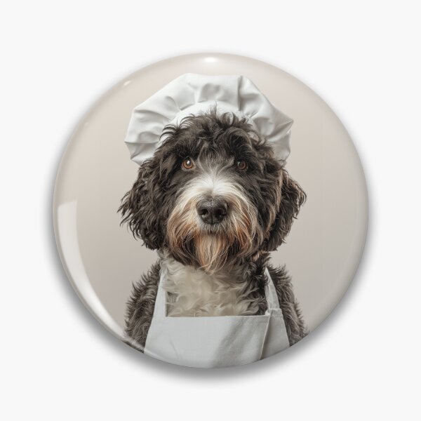 Item preview, Barbet Chef Dog Funny Cooking Apron Hat Cute Pet Portrait designed and sold by LazyOwlStore.