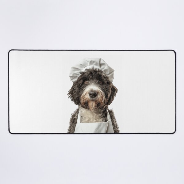Item preview, Barbet Chef Dog Funny Cooking Apron Hat Cute Pet Portrait designed and sold by LazyOwlStore.