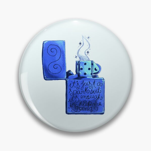 Item preview, It's Just A Spark Blue Lighter designed and sold by ghostieking.