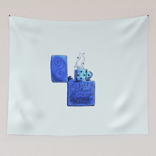 Item preview, It's Just A Spark Blue Lighter designed and sold by ghostieking.