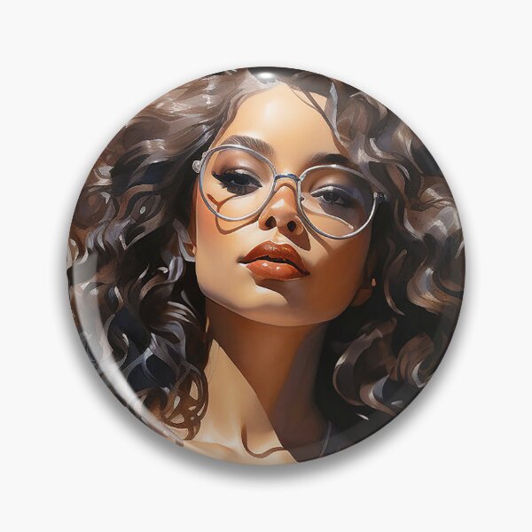 Item preview, Style And Grace - A Fashionable Black Woman Wearing Sunglasses - Black Art - Watercolor Art designed and sold by CastleBySea.
