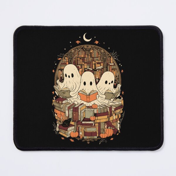 Item preview, Halloween Bookish Cozy Autumn Funny Ghosts Books Collection designed and sold by DarkRelicStudio.