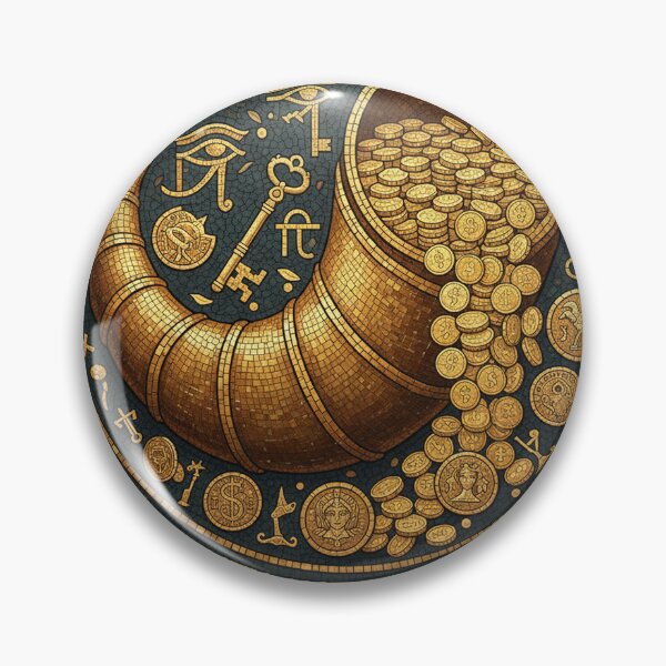 Item preview, Cornucopia The Horn of Plenty Gold Coins designed and sold by codex antique.