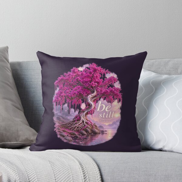 Item preview, Be Still Psalm 46:10 – Pink Blossom Tree Christian Faith Art designed and sold by LakeshoreLegendsAndLight .