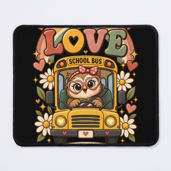 Item preview, Owl You Need Is Love and a Great Bus Driver – Cute School Bus Valentine designed and sold by Ajdaprint.