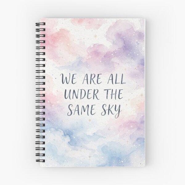 Item preview, We Are All Under The Same Sky - Pastel Watercolor Dreamy Sky Art designed and sold by PrettyCrypt.