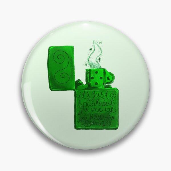 Item preview, It's Just A Spark Green Lighter designed and sold by ghostieking.