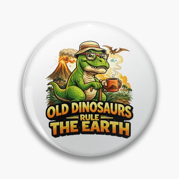 Item preview, Old Dinosaurs Rule the Earth Funny T Rex Coffee Design. designed and sold by The-T-In-Retro.