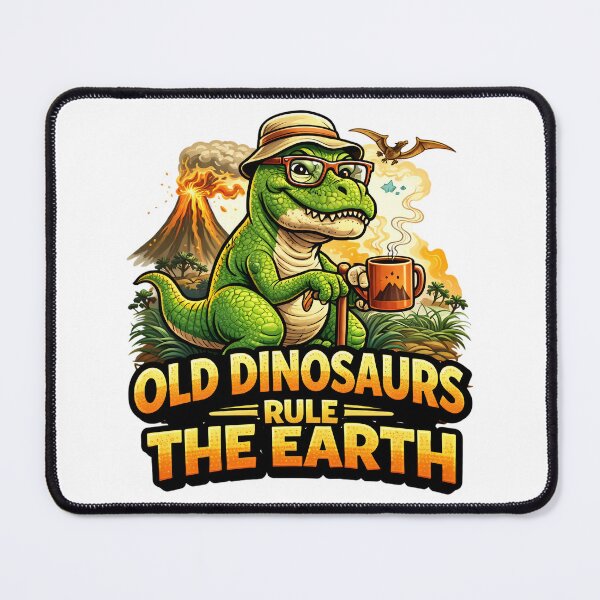 Item preview, Old Dinosaurs Rule the Earth Funny T Rex Coffee Design. designed and sold by The-T-In-Retro.