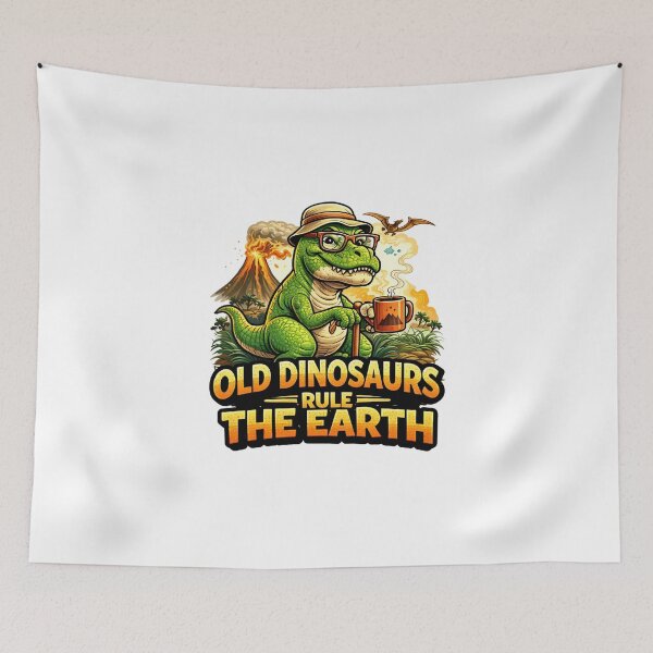 Item preview, Old Dinosaurs Rule the Earth Funny T Rex Coffee Design. designed and sold by The-T-In-Retro.