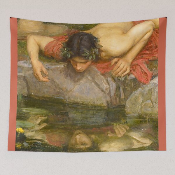 Item preview, Echo and Narcissus (Detail of Narcissus), John William Waterhouse, 1903 designed and sold by The Gaping Maw.