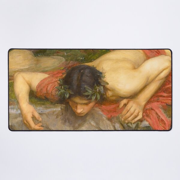 Item preview, Echo and Narcissus (Detail of Narcissus), John William Waterhouse, 1903 designed and sold by The Gaping Maw.
