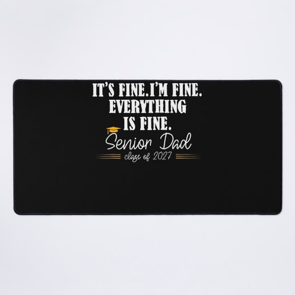 Item preview, Retro I'M Fine Everything Is Fine Senior Dad Class Of 2027 designed and sold by Fereskabilon.