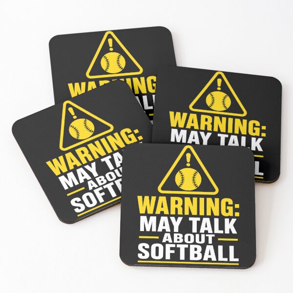 Item preview, Warning May Talk About Softball Funny Softball designed and sold by ByDanielDesigns.