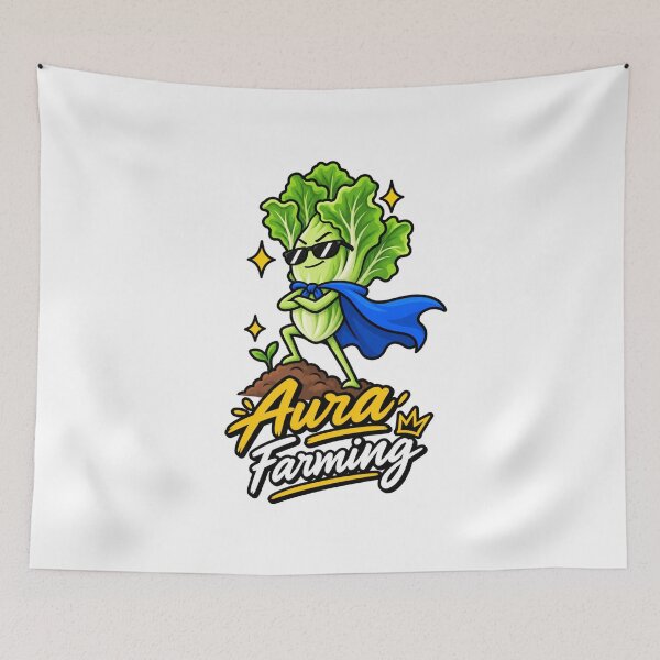 Item preview, Aura Farming Funny Lettuce Superhero Meme Gamer Gen Z Humor designed and sold by RaulWeirdAndFun.