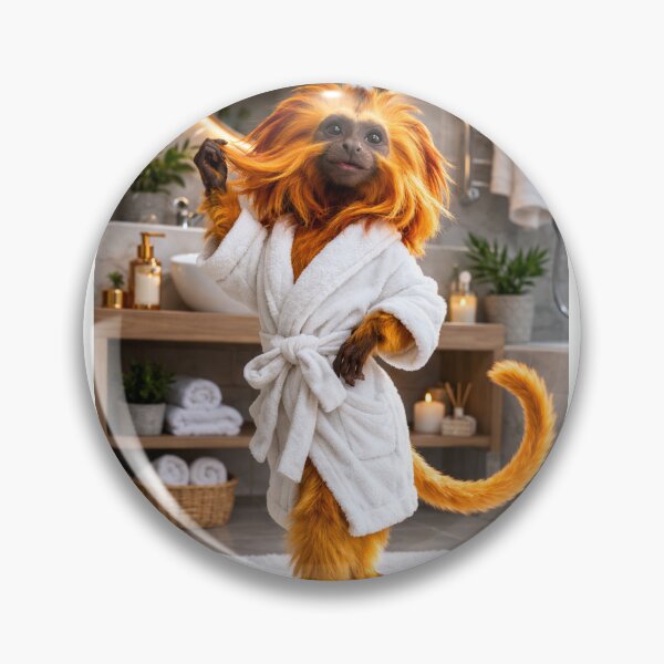 Item preview, Comfy Bathrobe Golden Lion Tamarin designed and sold by Sillytoe.