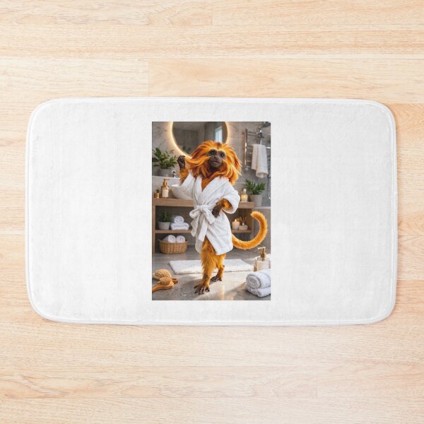 Item preview, Comfy Bathrobe Golden Lion Tamarin designed and sold by Sillytoe.