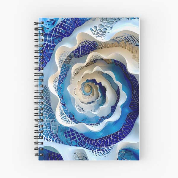 Item preview, Intricate Spiral Pattern in Blue and White  designed and sold by Vicky Brago-Mitchell®.