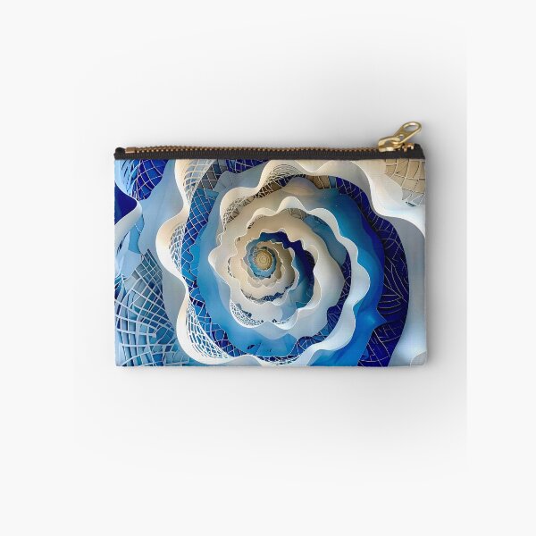 Item preview, Intricate Spiral Pattern in Blue and White  designed and sold by Vicky Brago-Mitchell®.