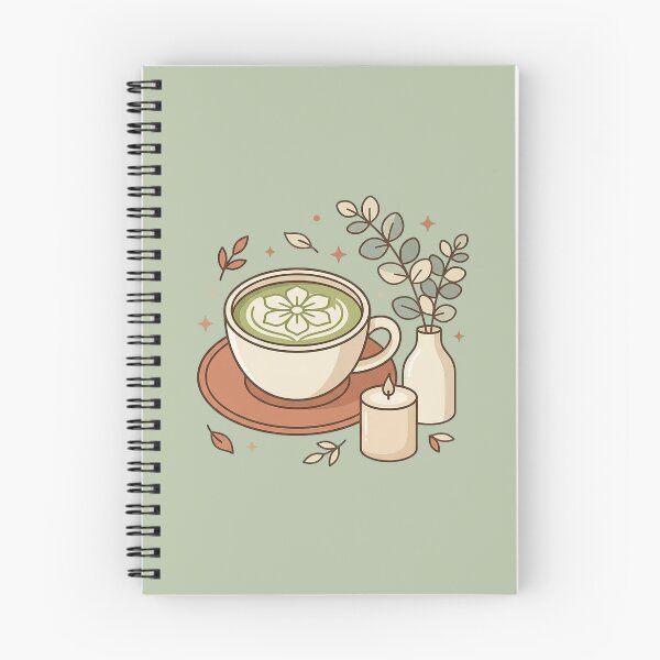 Item preview, Matcha Latte Art Sticker | Cozy Cafe Candle Eucalyptus Aesthetic Illustration Art designed and sold by cannsuh.