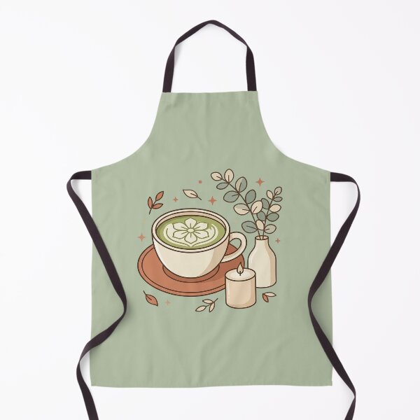 Item preview, Matcha Latte Art Sticker | Cozy Cafe Candle Eucalyptus Aesthetic Illustration Art designed and sold by cannsuh.