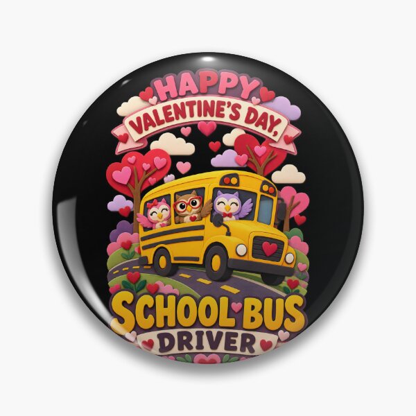 Item preview, Happy Valentine’s Day School Bus Driver – Cute Owls designed and sold by Ajdaprint.
