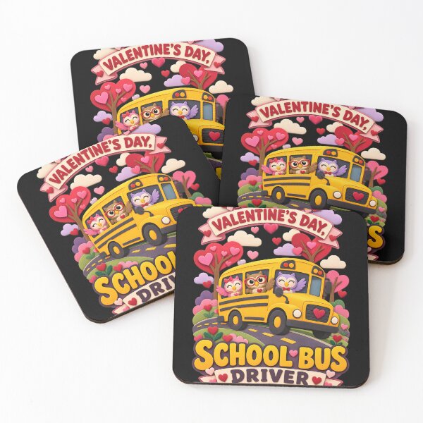 Item preview, Happy Valentine’s Day School Bus Driver – Cute Owls designed and sold by Ajdaprint.