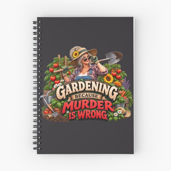 Item preview, Gardening Because Murder Is Wrong – Funny Sarcastic Gardener for Women designed and sold by unicatello.