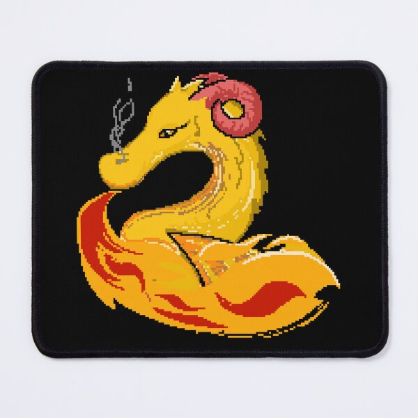 Item preview, Pixel drawing of a yellow dragon designed and sold by SulPixelart.