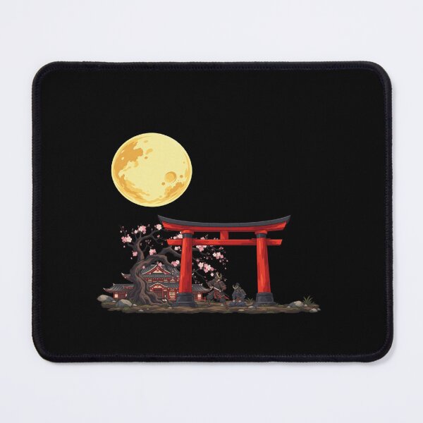 Item preview, Moonlit Japan Samurai | Japanese Torii & Cherry Blossom | Luna Haven designed and sold by Luna Haven.