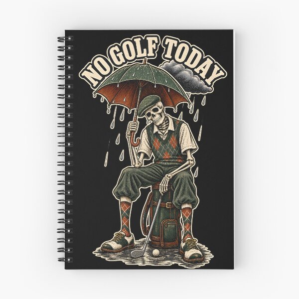 Item preview, No Golf Today – Funny Skeleton Golfer in the Rain designed and sold by Ajdaprint.