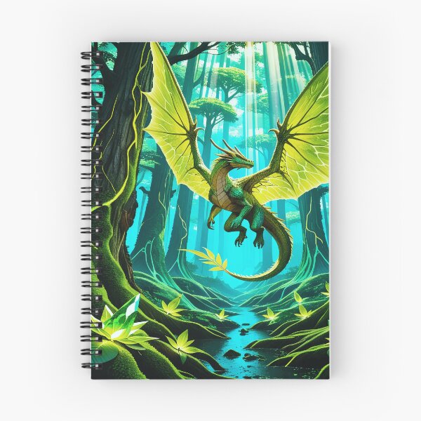 Item preview, Epic 4K Green Forest Fantasy Dragon Art designed and sold by Freestyle Prints.