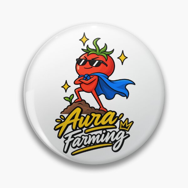 Item preview, Aura Farming Funny Tomato Superhero Meme Gamer Gen Z Humor designed and sold by RaulWeirdAndFun.