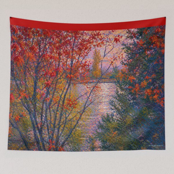 Item preview, Pond Through Spring Trees designed and sold by RiverDeeDesigns.
