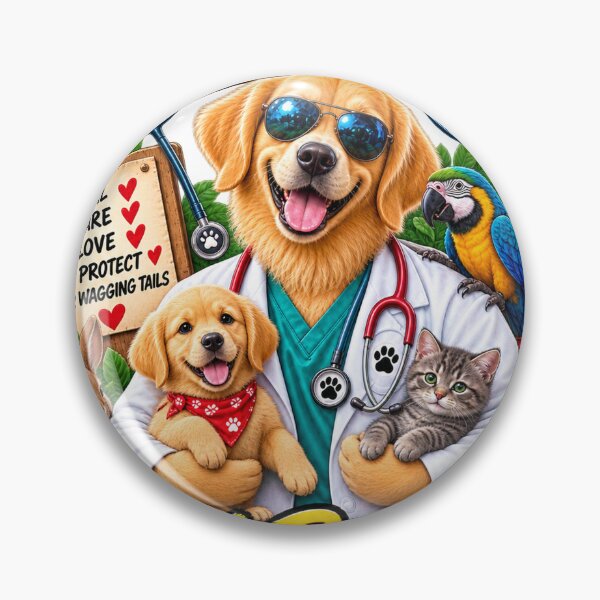 Item preview, Paw-Fessional Veterinarian Dog – Funny Vet Dog Gift designed and sold by TeeVibeHaus.