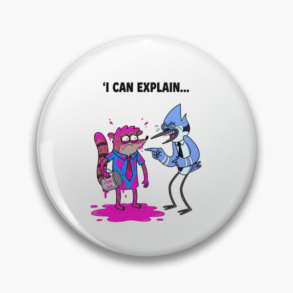 Item preview, I Can Explain Funny Raccoon Pink Ink Spill Blue Jay Laughing Office Prank Humor designed and sold by FreakToons.