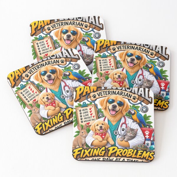 Item preview, Paw-Fessional Veterinarian Dog – Funny Vet Dog Gift designed and sold by TeeVibeHaus.