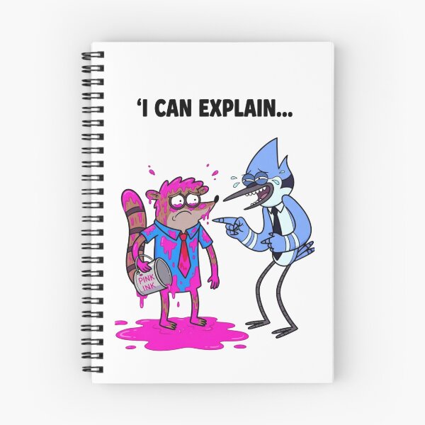 Item preview, I Can Explain Funny Raccoon Pink Ink Spill Blue Jay Laughing Office Prank Humor designed and sold by FreakToons.