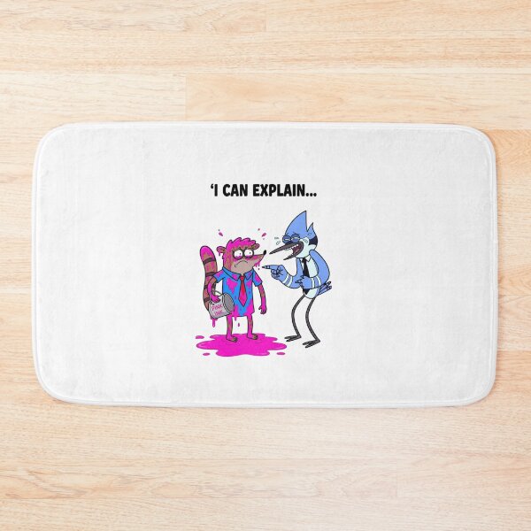 Item preview, I Can Explain Funny Raccoon Pink Ink Spill Blue Jay Laughing Office Prank Humor designed and sold by FreakToons.