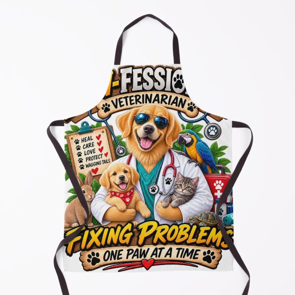 Item preview, Paw-Fessional Veterinarian Dog – Funny Vet Dog Gift designed and sold by TeeVibeHaus.