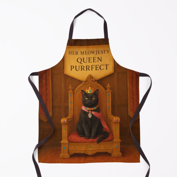 Item preview, Black Royal Cat - Her Meowjesty Queen Purrfect designed and sold by PurrfectWhisper.