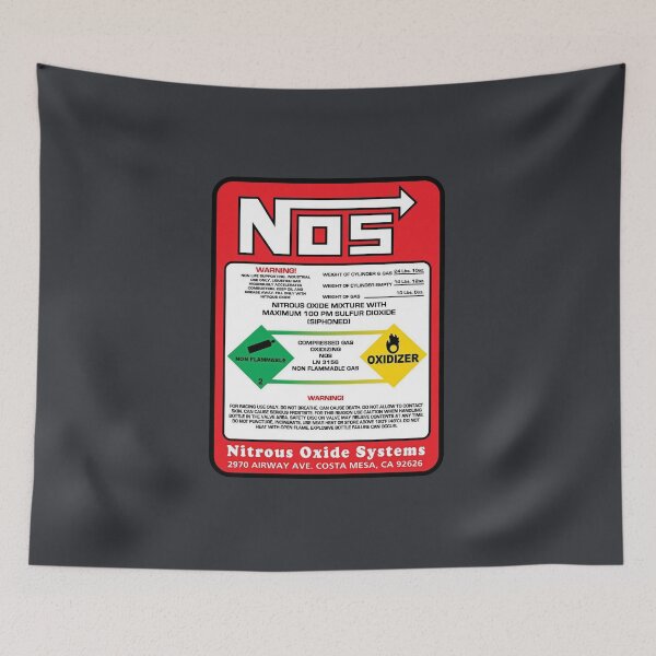 Item preview, Vintage NOS Nitrous Oxide Systems Warning Label Sticker | Retro Drag Racing Decal | Classic Racing Garage Art designed and sold by collectees1.