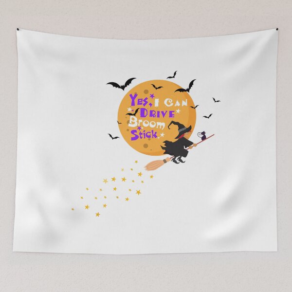 Item preview, I Can Drive a Broom Stick Happy Halloween Shirt designed and sold by shema78.