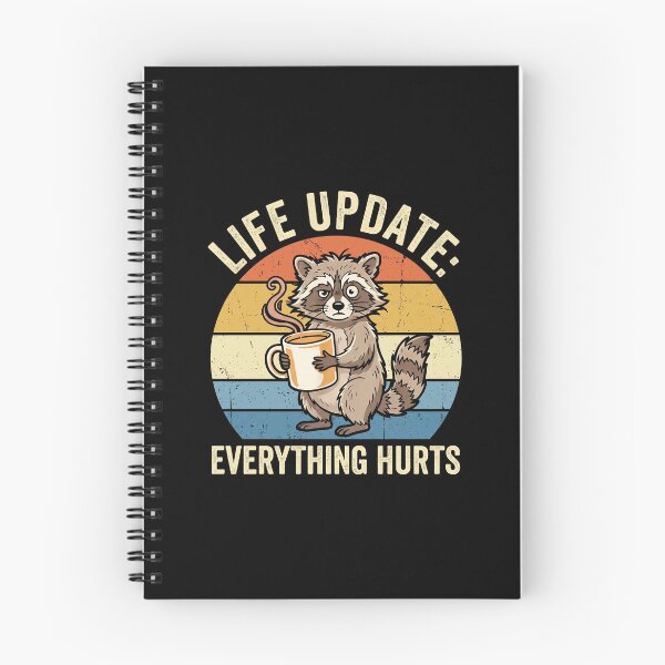 Item preview, Life Update Everything Hurts Funny Raccoon Coffee Humor designed and sold by hemagamo.