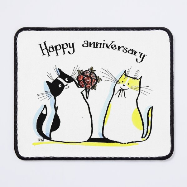 Item preview, Happy Anniversary Funny Cat Cute Couple Gift designed and sold by teemix.