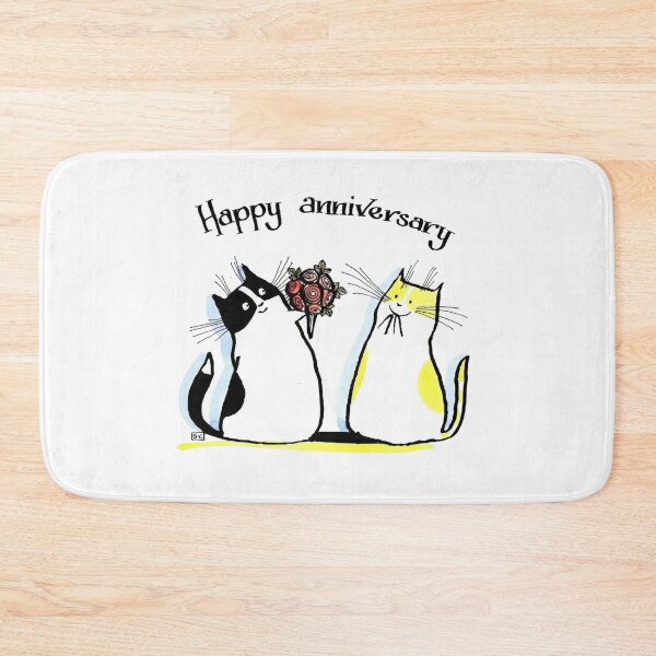 Item preview, Happy Anniversary Funny Cat Cute Couple Gift designed and sold by teemix.