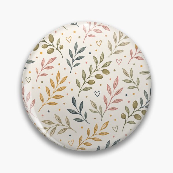 Item preview, Autumn Botanical Leaves and Hearts Nature Pattern Fall Color Fall Season designed and sold by Luvjesus2.