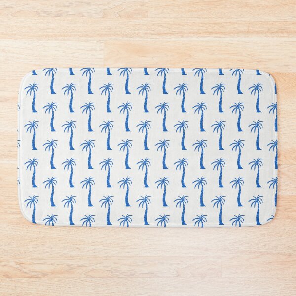 Item preview, Tropical Palm Trees in Cerulean Blue designed and sold by kalaauniverse_art_studio.