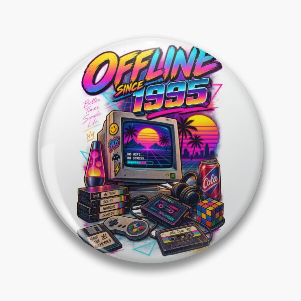 Item preview, Offline Since 1995 – 90s Retro Gaming Nostalgia designed and sold by CreativeMindsetLab.