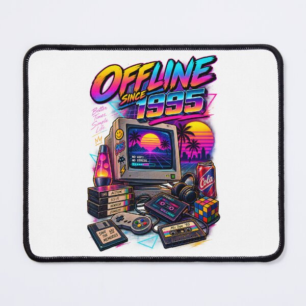 Item preview, Offline Since 1995 – 90s Retro Gaming Nostalgia designed and sold by CreativeMindsetLab.